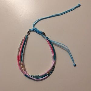 Blue, pink and purple bracelet